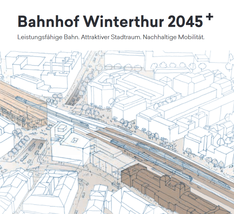 Dem Bahnhof Winterthur steht eine Revision bevor. Ein Zukunftsblick ins Jahr 2045.