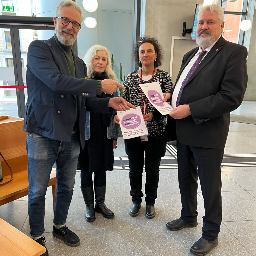 Raffael Sigron spricht mit Bruno Streich aus dem Vorstand der Künstler:innegruppe Winterthur über die Petition und den Umgang der «Kulturstadt Winterthur» mit der Bildenden Kunst.