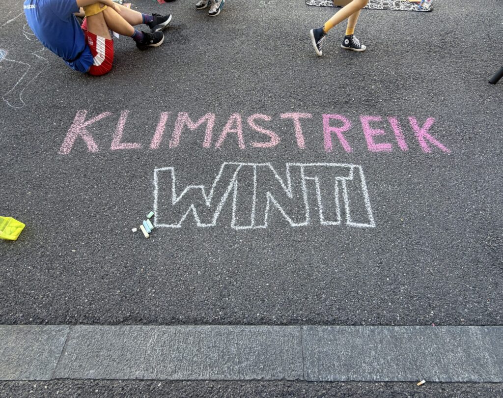 Der Klimastreik Winterthur hat am Freitagnachmittag zum Hitzestreik aufgerufen.